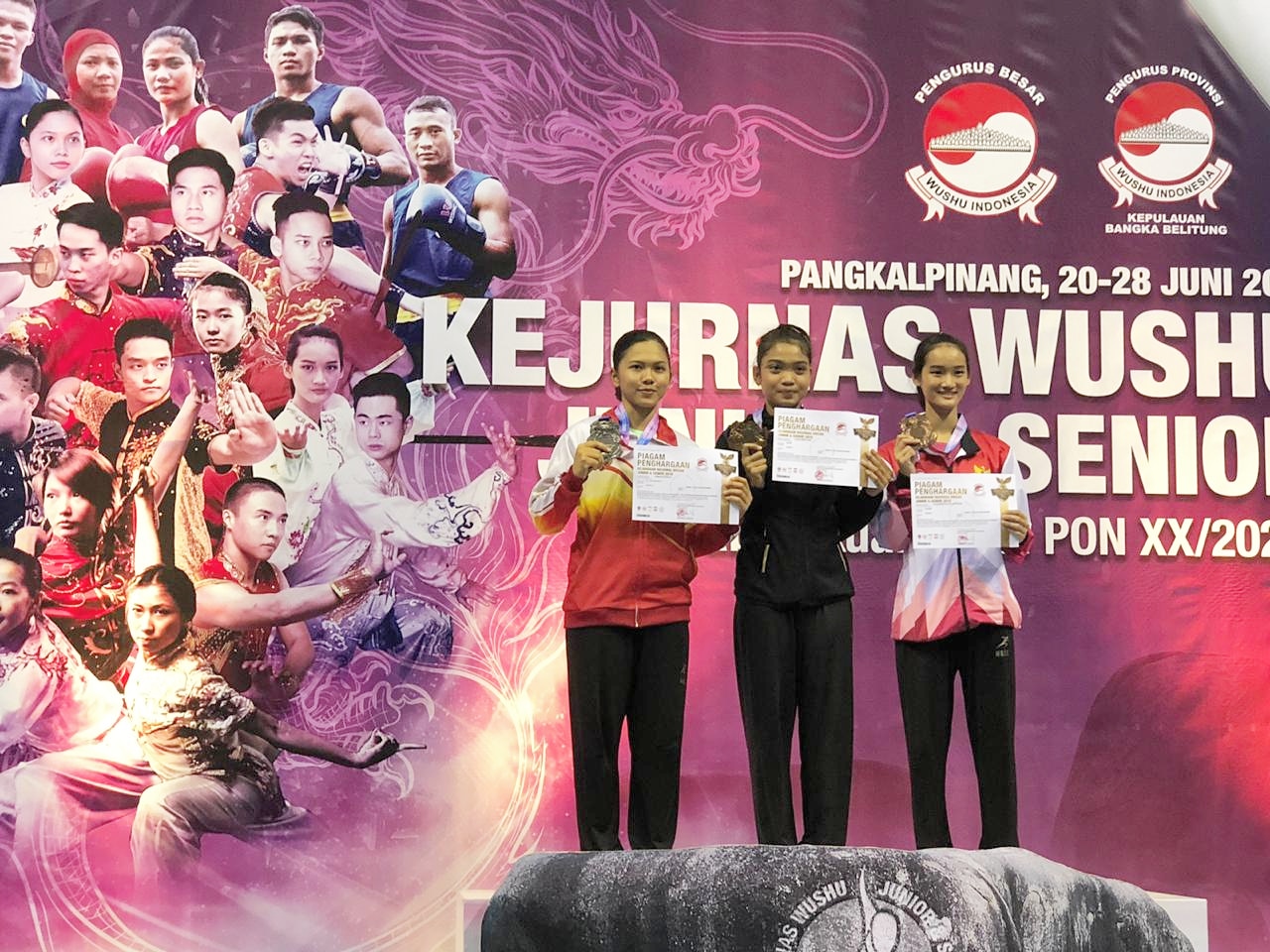 Kamilia Sabet Juara Dua Di Kejurnas Wushu Piala Presiden 2019